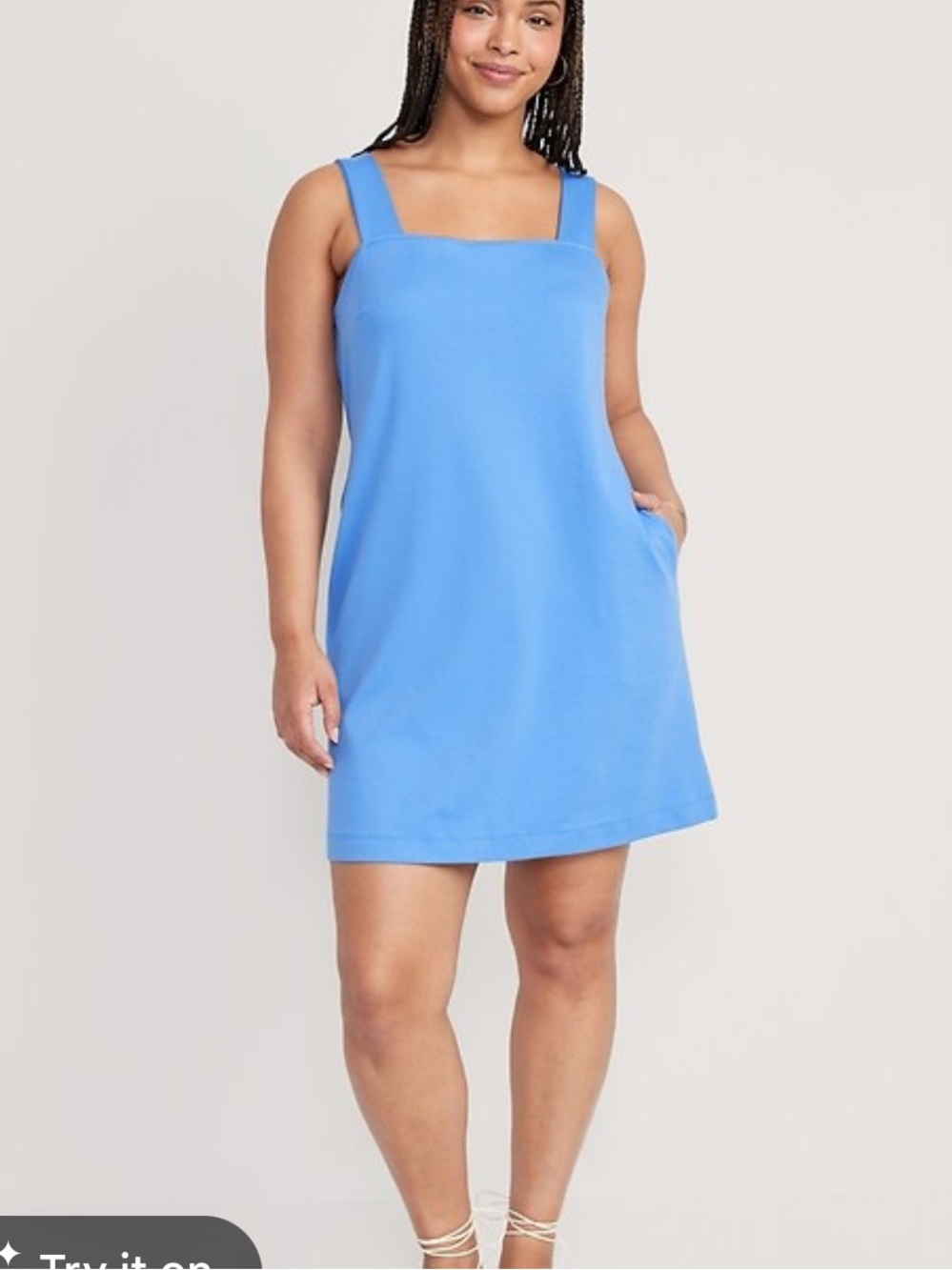 Old Navy Dress - periwinkle “Sleeveless Ponte-Knit Mini Dress”